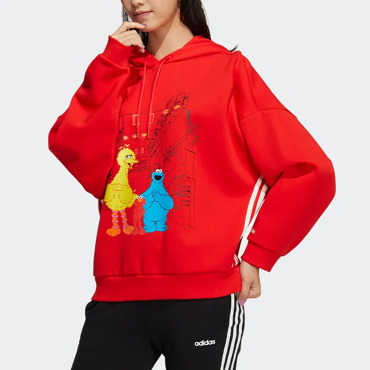 Sesame Street X Adidas Neo Sesame Street Co branded Collection Sweatshirts Women's Red-1