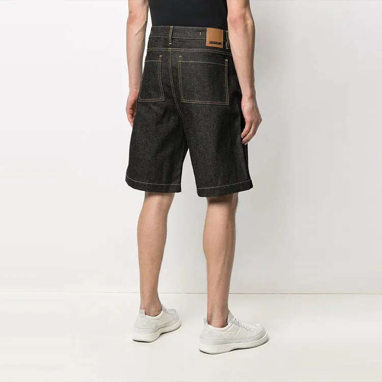 Jacquemus Denim Shorts Men Dark Blue-3