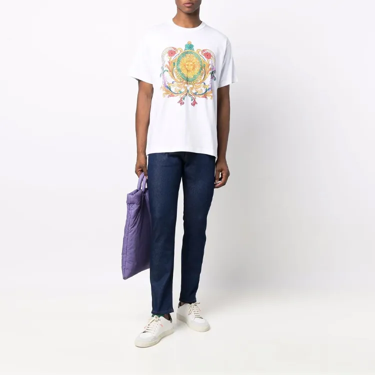 VERSACE JEANS COUTURE Sun print Organic cotton T shirt-1
