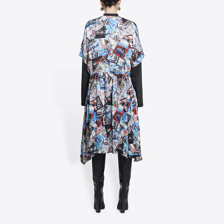 Balenciaga Long-Sleeved Dresses Women's Gray-3