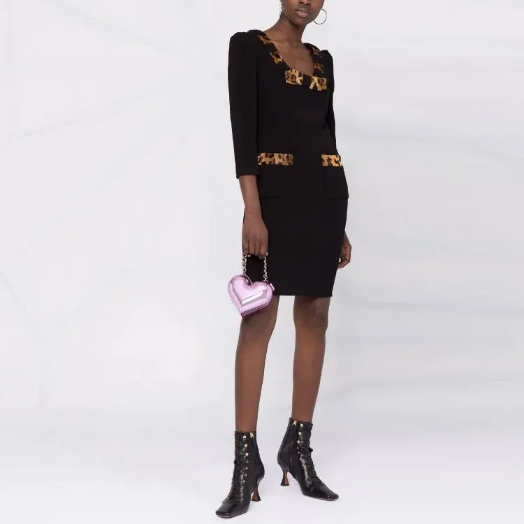 MOSCHINO Long-Sleeved Dresses Women's Black-3
