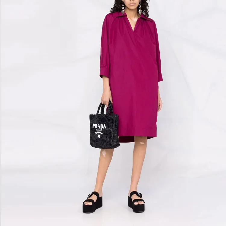 MARNI Long-Sleeved Dresses Women's Rose Red-1