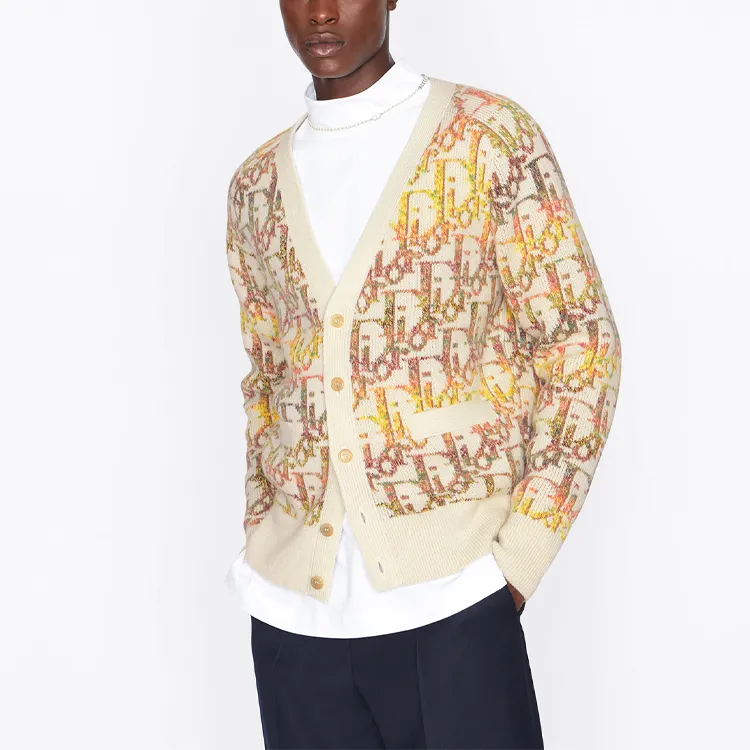 DIOR Dior Quarterly New Products Sweater Men's Yellow-5