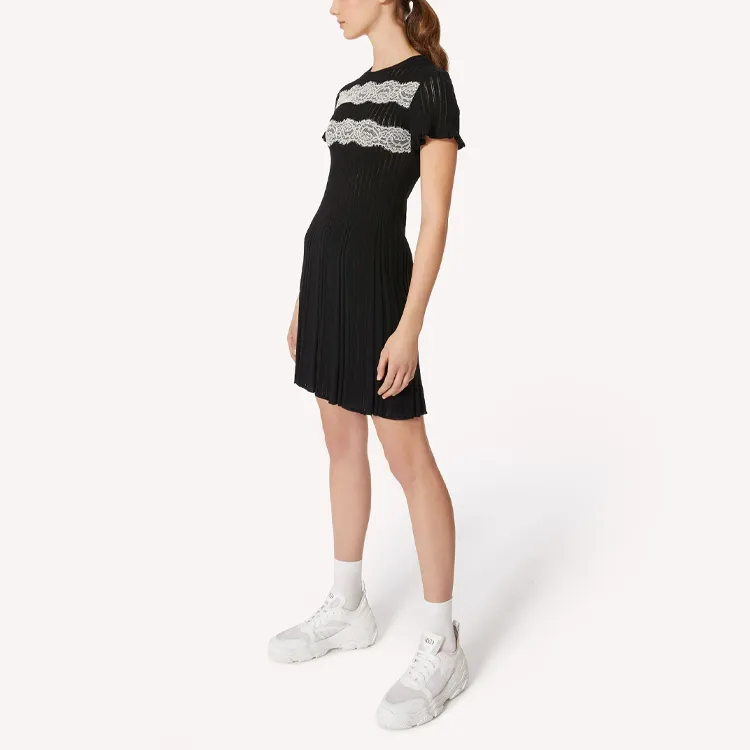 RED VALENTINO Short Sleeved Dresses Women's Black-2