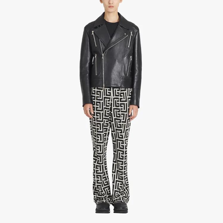 BALMAIN Zip Leather Jacket-1