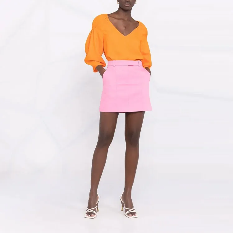 Stella McCartney Puff Sleeved V Neck Blouse-1