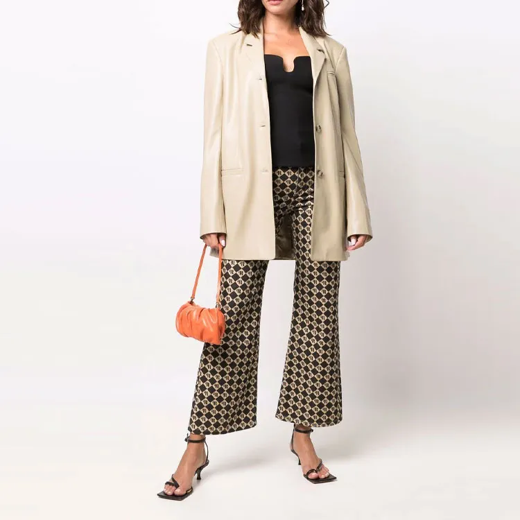NANUSHKA Faux leather Fitted Blazer-1