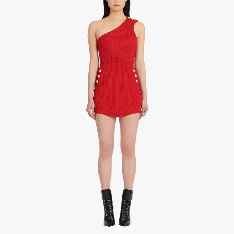 BALMAIN Casual Short Skirts Women's Red-1