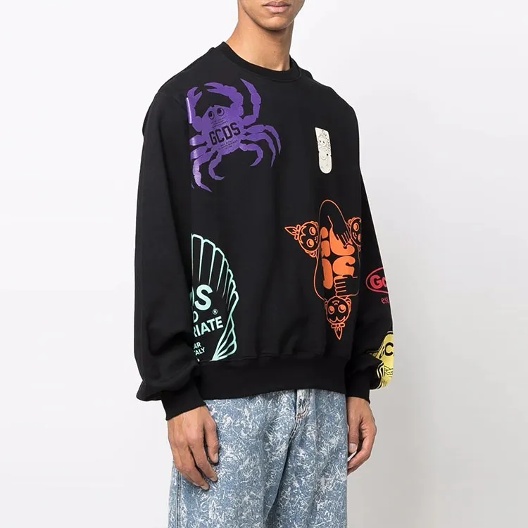 GCDS Sweatshirts Men Black-2