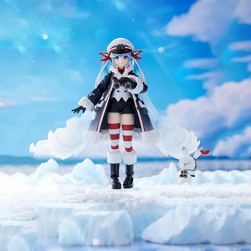 MAX Factory Hatsune Miku Figma #EX 066 Snow Miku 2022 Grand Voyage Ver. Action Figure Scale Figures 13cm-1