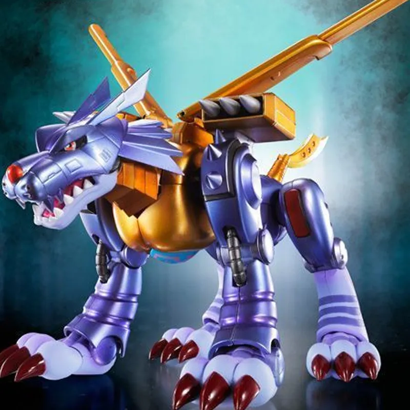 BANDAI Metal Garurumon SHF Digimon Metal Garurumon Assembled Models Primary Color Version-2