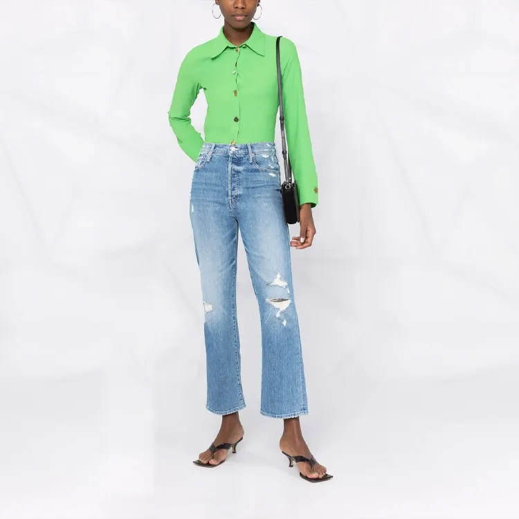 MOTHER Distressed Kick flare Jeans-1