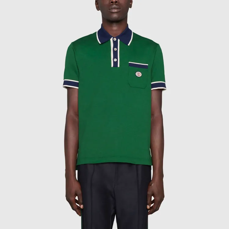 GUCCI Polo Shirts Men Green-2