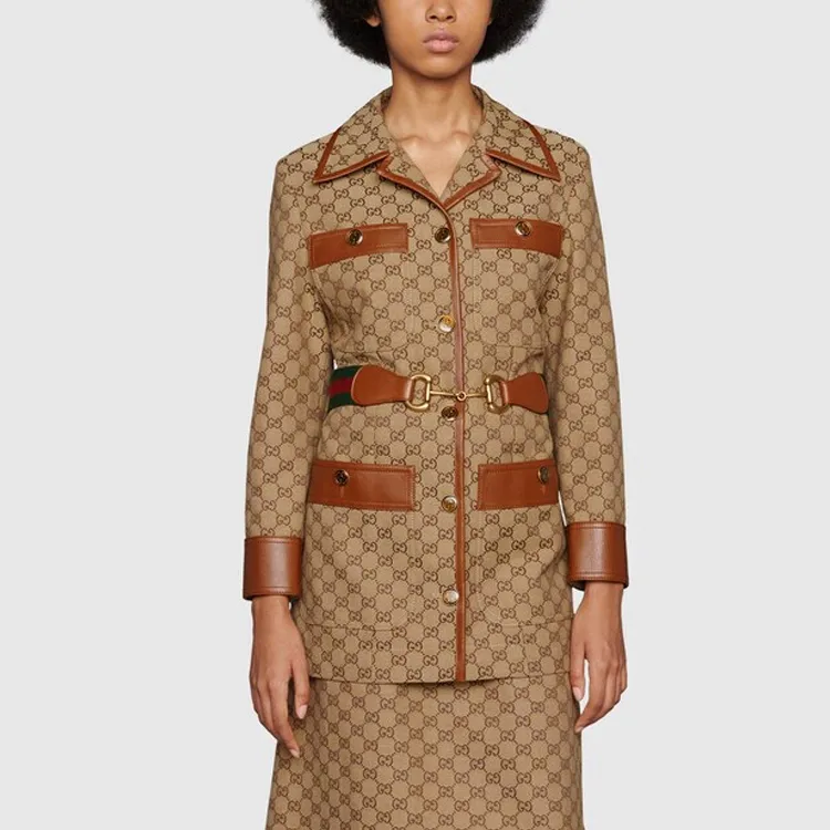 GUCCI Gg Supreme Belted Jacket-2