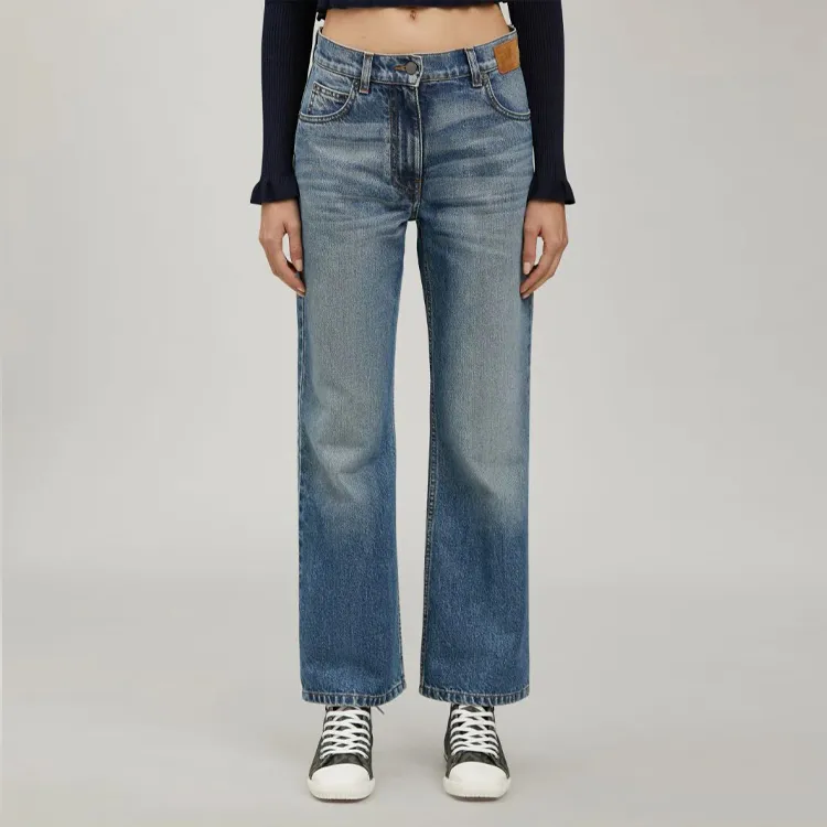 PALM ANGELS Star Flare Jeans Blue-2
