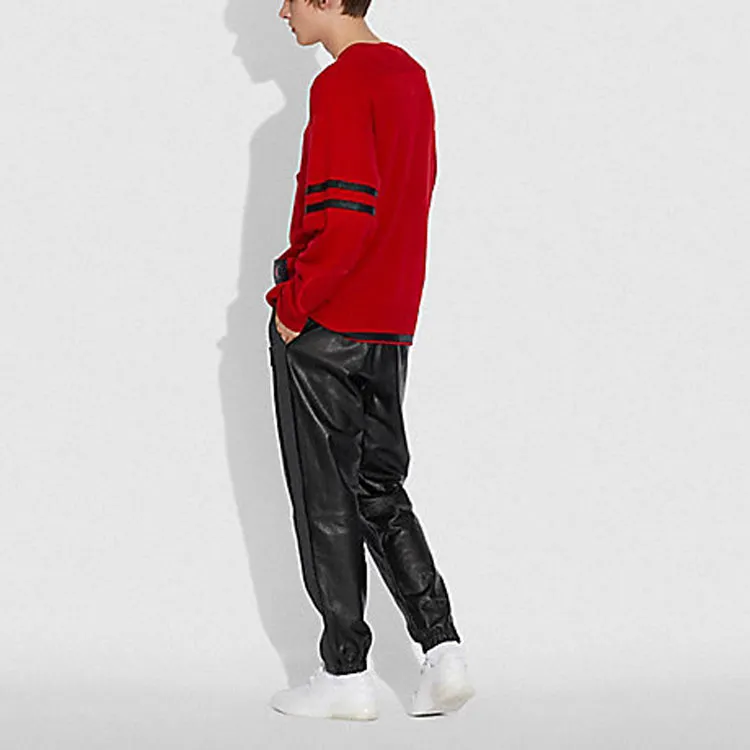 COACH Knitted Sports Pants Men's Black-2