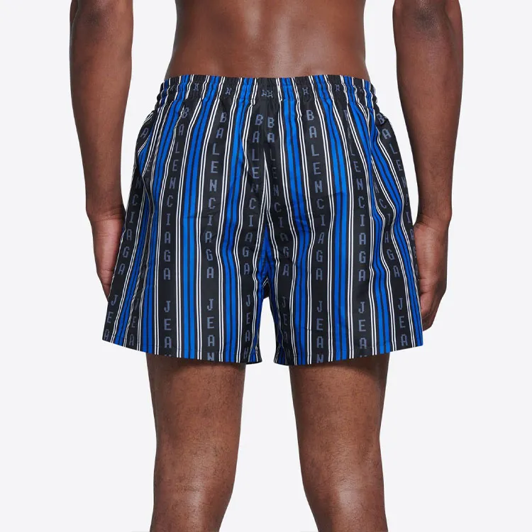 Balenciaga Logo Striped Swim Short-2