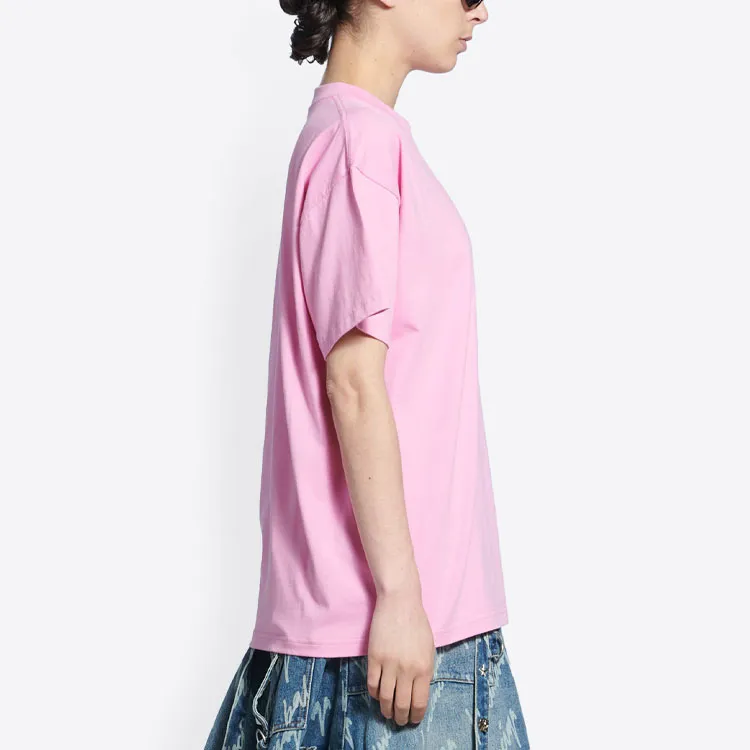 Balenciaga Logo T Shirt Pink-5