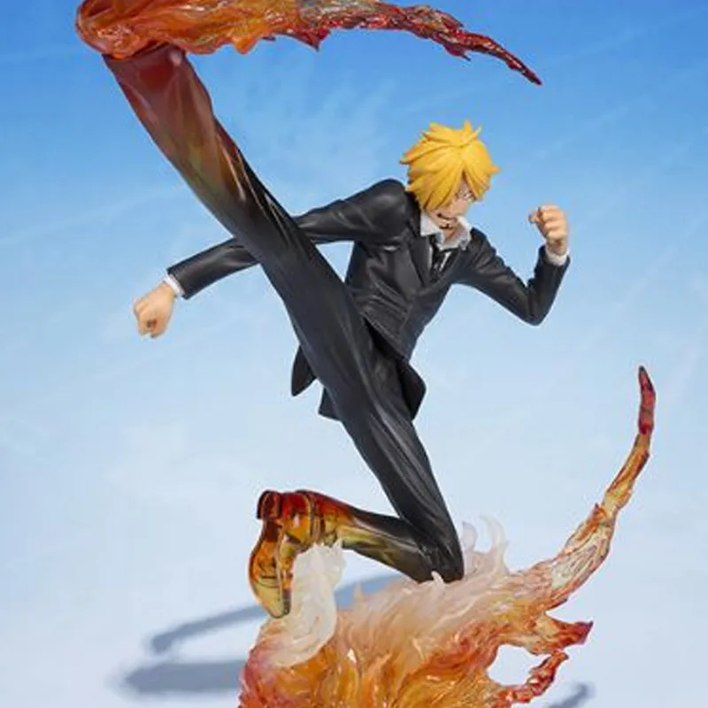 BANDAI Sanji Bandai Figurarts Zero One Piece Level 1 Chopped Meat With Demon Wind Feet Scale Figures 16cm-2