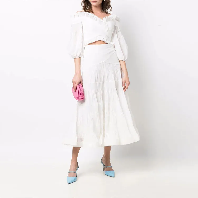 Zimmermann Casual Long Skirts Women's White-1