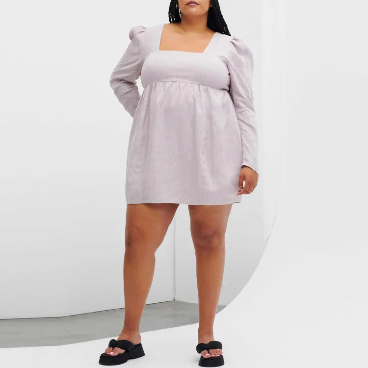 GANNI Long Sleeved Dresses Women's Purple-1