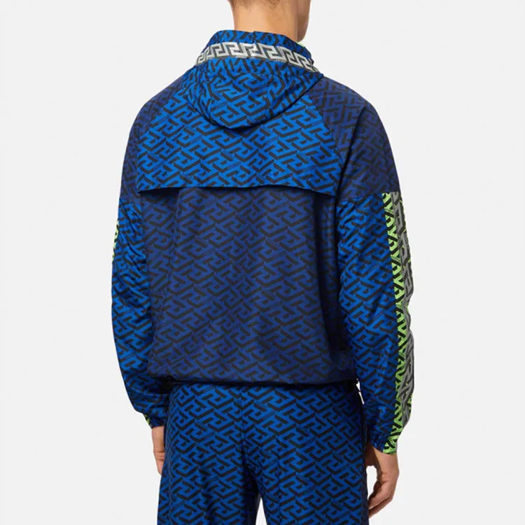 VERSACE La Greca SS22 Jackets Coats Men's Blue-3