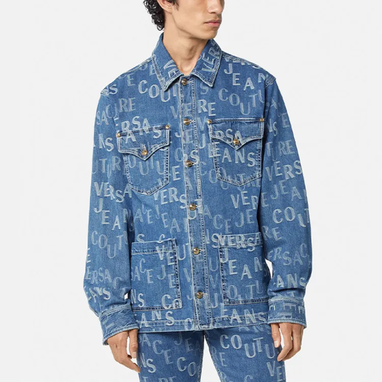 VERSACE JEANS COUTURE SS22 Denim Jacket Men's Blue-1