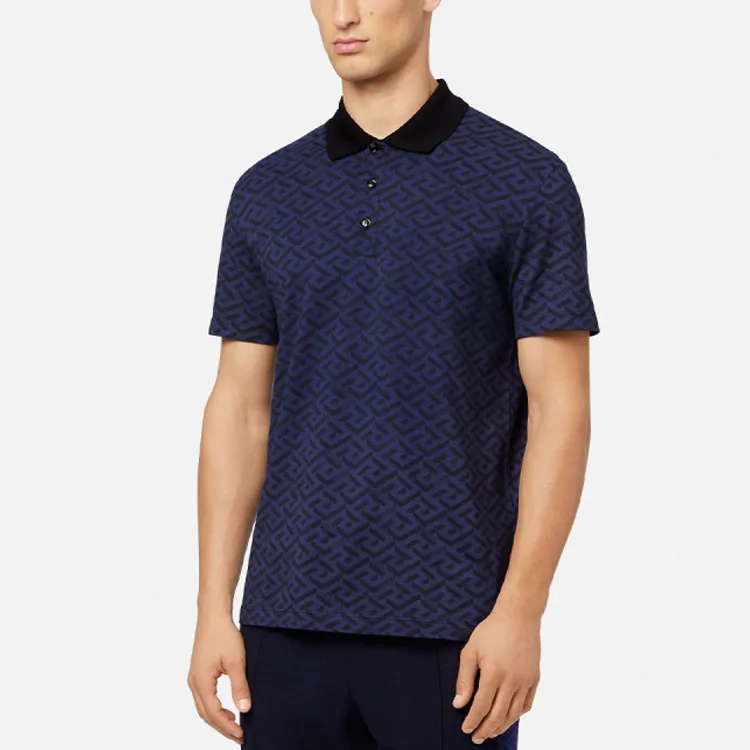 VERSACE Polo Shirts Men Blue-1