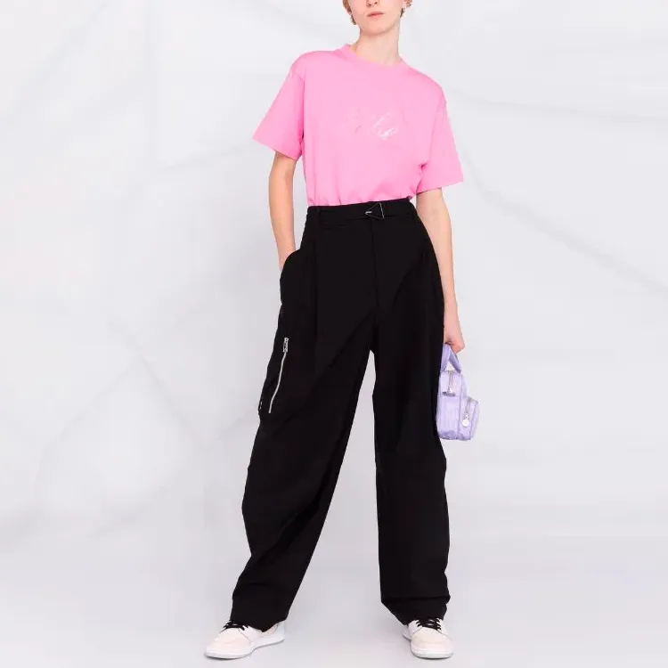 Balenciaga Logo T Shirt 'Pink'-1