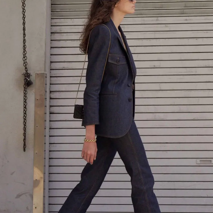 SAINT LAURENT Single breasted Denim Blazer-2