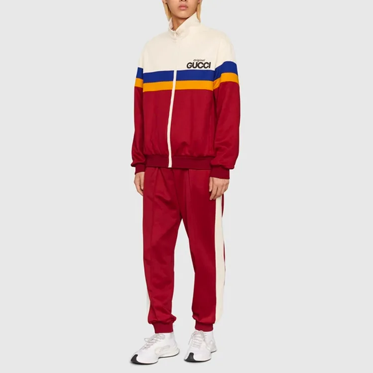 GUCCI Knitted Sports Pants Men's Red-2