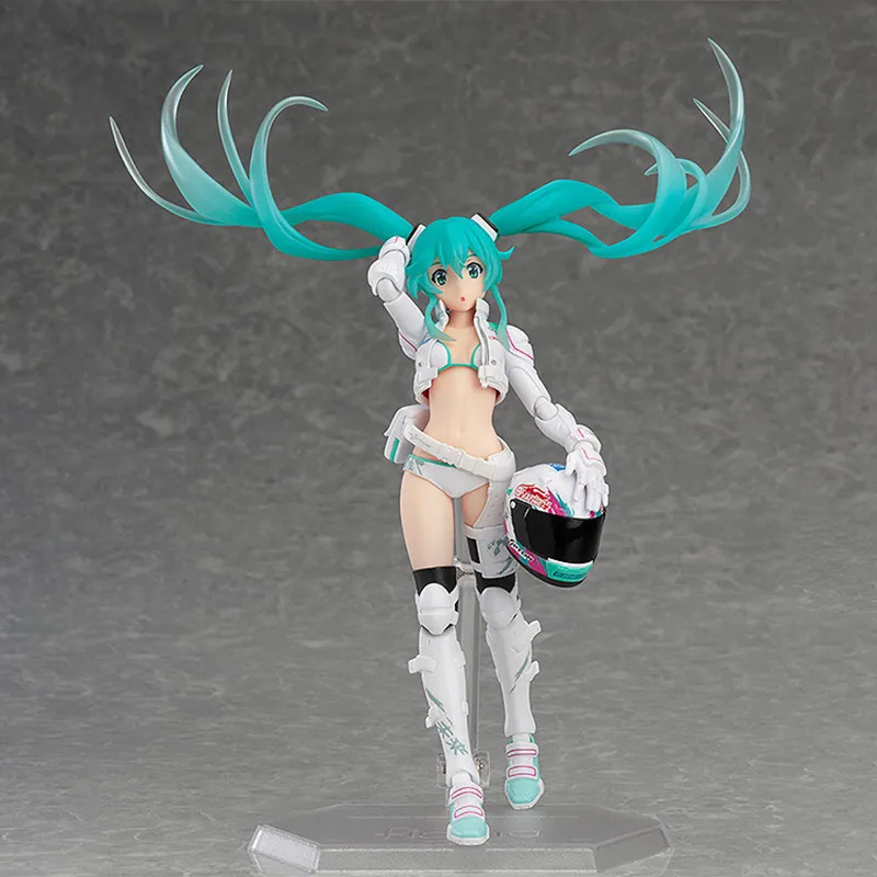 MAX Factory Hatsune Miku Figma#250 Racing Hatsune Miku 2014 EV Mirai Ver. Action Figures Medium-1