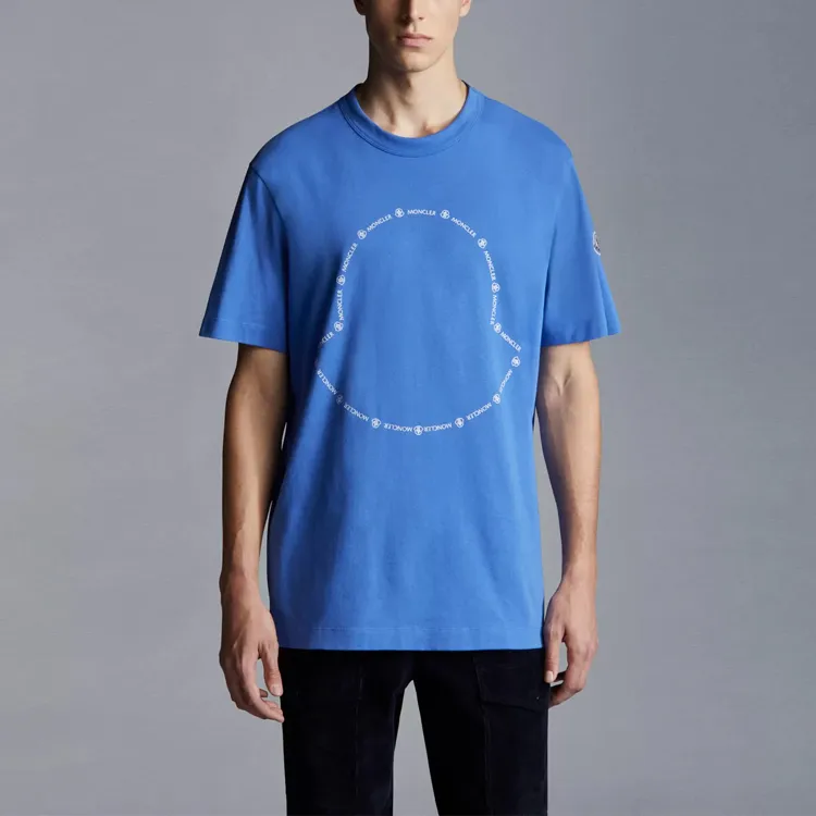 Moncler SS22 T Shirts Men Night Blue-2