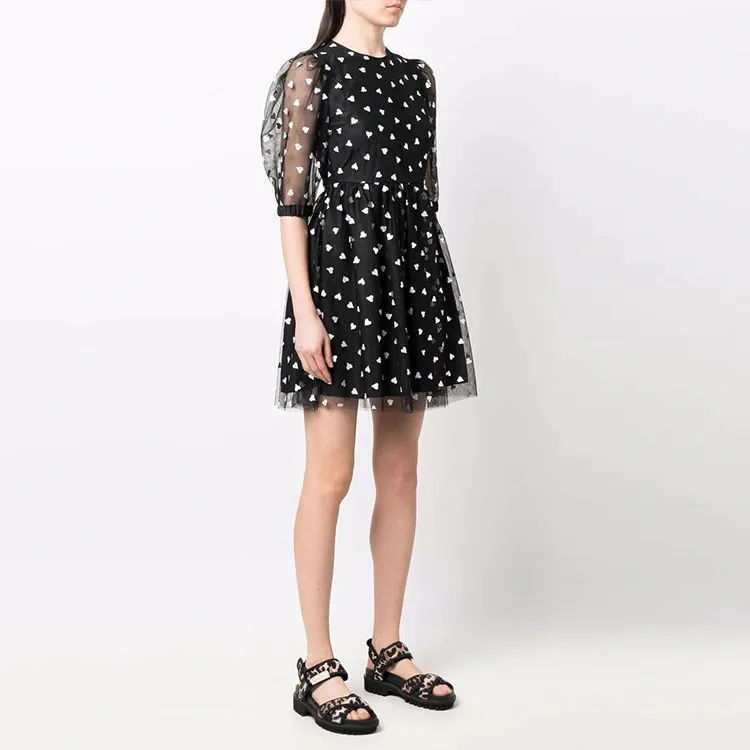 MSGM Short-Sleeved Dresses Women's Black-3