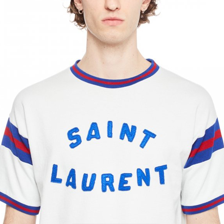 SAINT LAURENT T-Shirt Men's White - Cheap Rcj Jordan Outlet