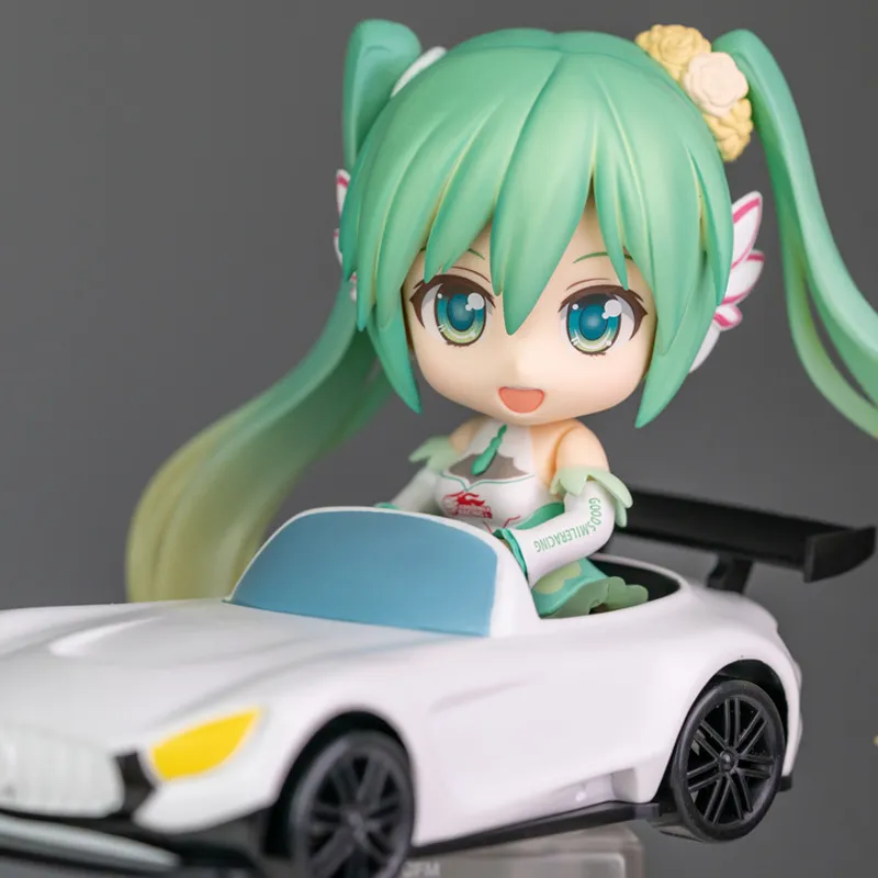 GSC Hatsune Miku No.777 Racing Hatsune Miku 2017ver Nendoroid Chibi Figures 10cm-2