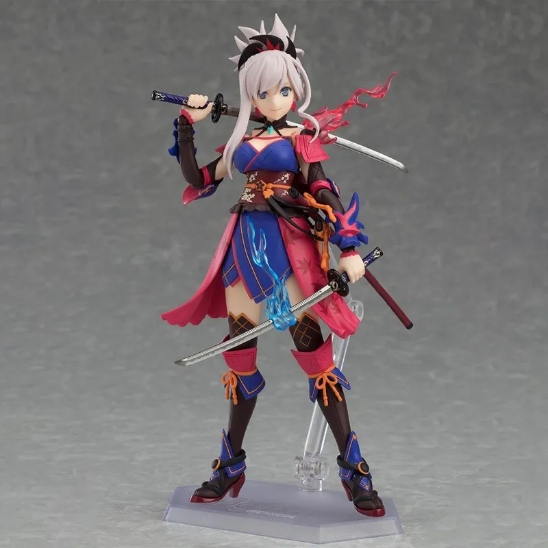 MAX Factory Figma#437 Fate Grand Order Miyamoto Musashi Shugyō Taira No Masakane Action Figures 14cm-1
