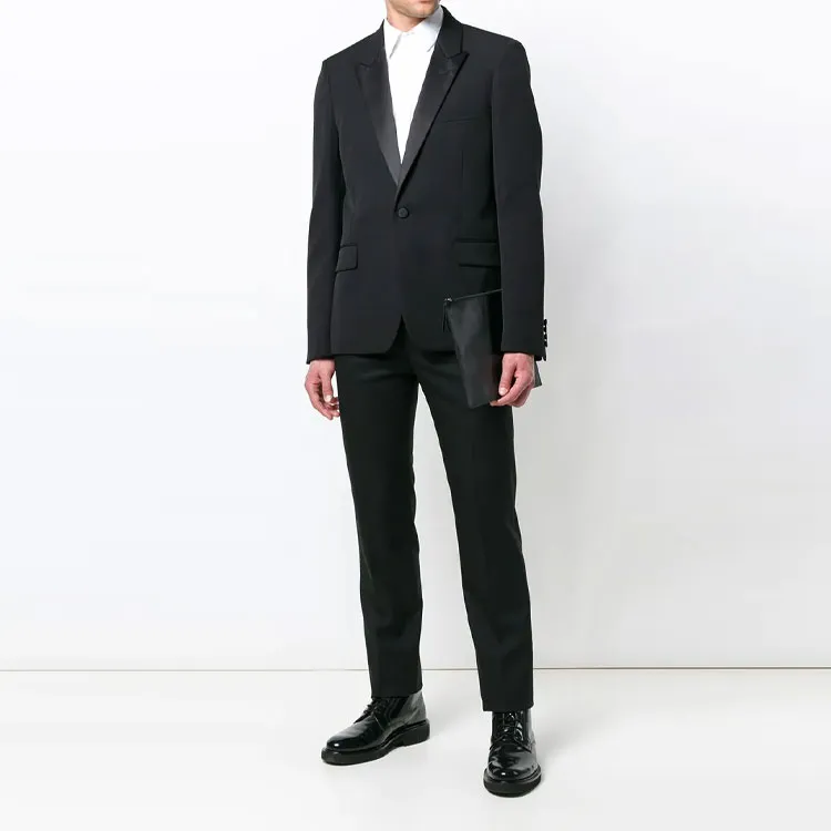 SAINT LAURENT Single Breasted Tuxedo Jacket-1