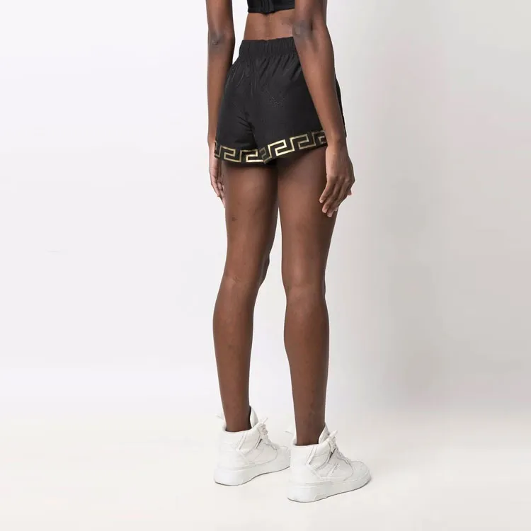VERSACE La Greca Elasticated waist Running Shorts-2
