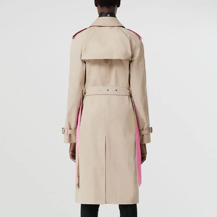Burberry Trench Coats Women's Soft Yellow Umber-3