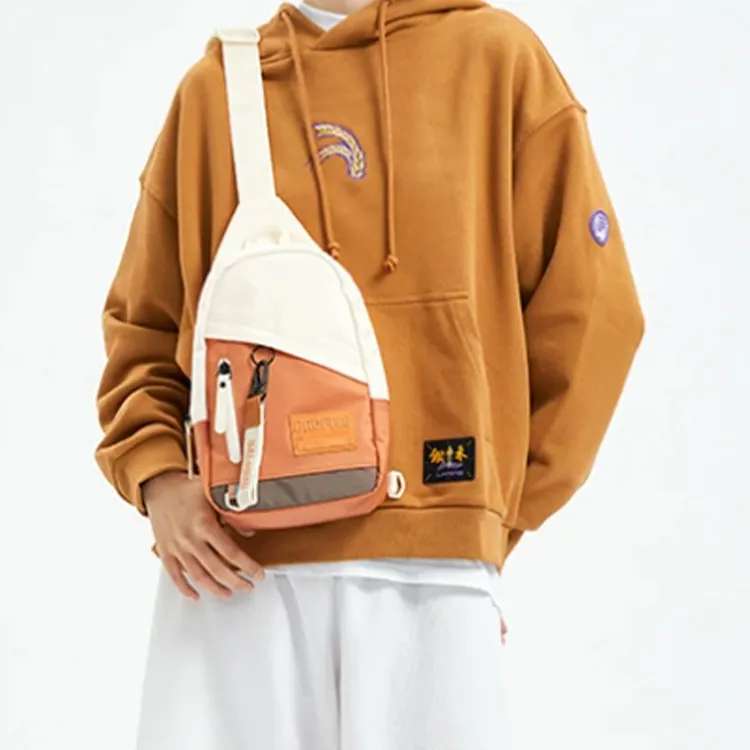 LiNing Fabric Crossbody Bag, Fanny Pack, Sling Bag Unisex Fiery Sand Yellow-1