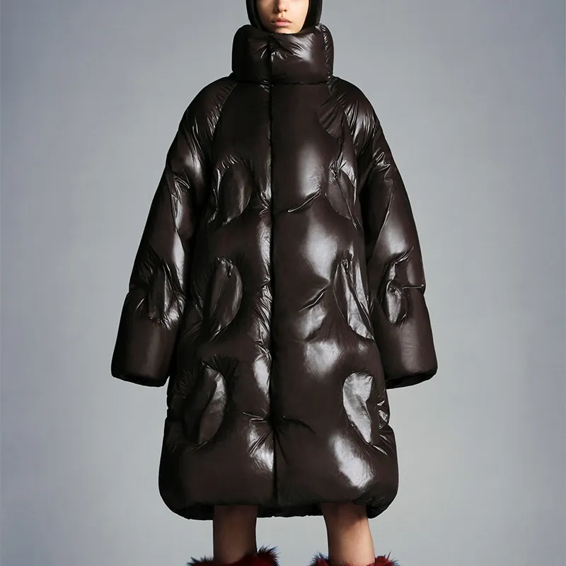 MONCLER GENIUS X Dingyun Zhang Iaphiia Long Down Jacket Brown-1