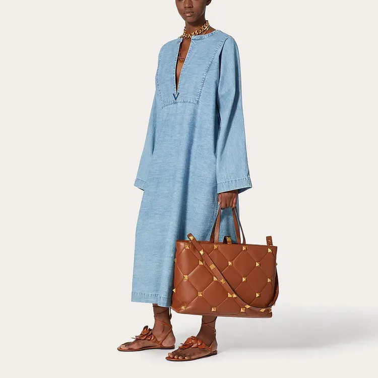 Valentino Long-Sleeved Dresses Women's Blue-1