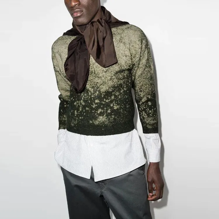 Maison Margiela Scarf detail Bleached Jumper-1
