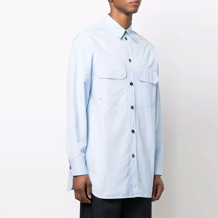 JIL SANDER Shirts Men Blue-3
