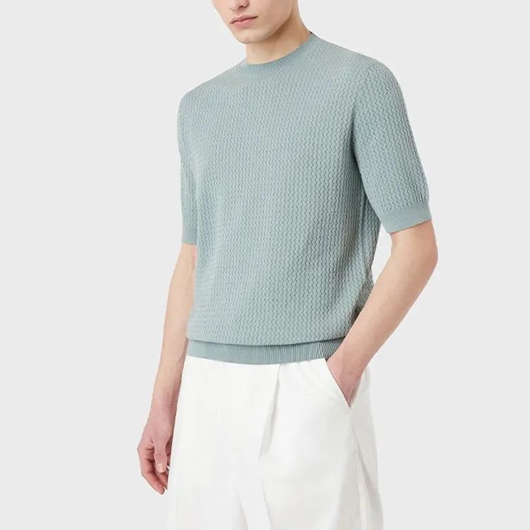 EMPORIO ARMANI SS22 Knitwear Men's Light Green-4