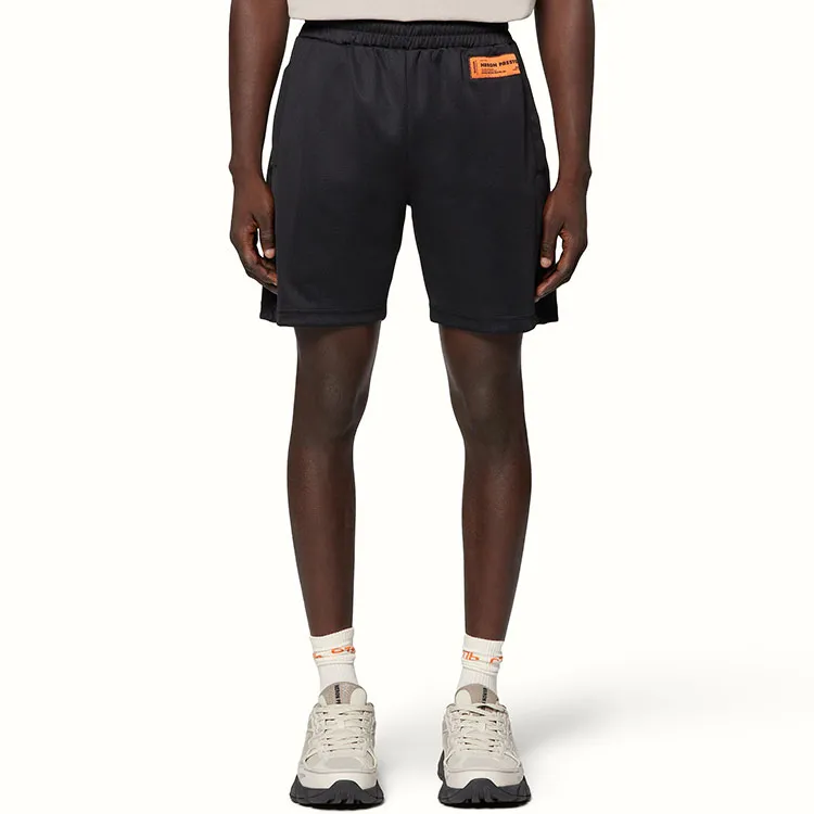 HERON PRESTON Logo Patch High Waist Track Shorts-2
