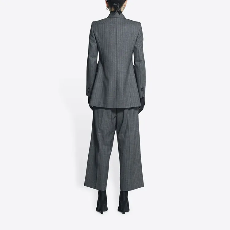 Balenciaga Women'ss Hourglass Blazer Grey-4