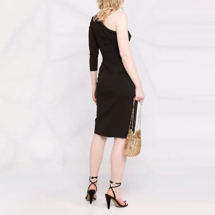 Elisabetta Franchi SS22 Irregular Dress Black-2