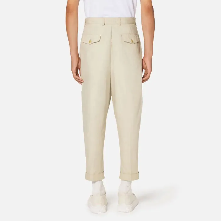 AMIPARIS Turn-Up Cuff Cropped Trousers-2